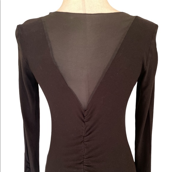 IRIS Setlawke Black Ruched Mesh Back Long Sleeve Top - M - Picture 8 of 13